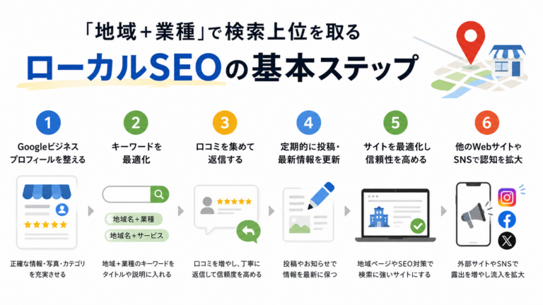 「地域＋業種」で検索上位を取るローカルSEOの基本ステップ
